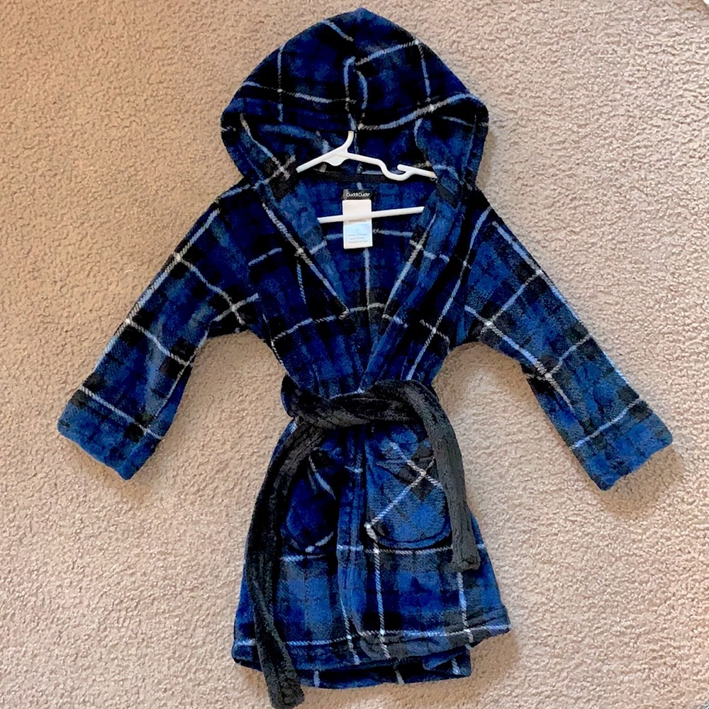 “CUDDL DUDS”, HOODED BATHROBE - BOYS 3T